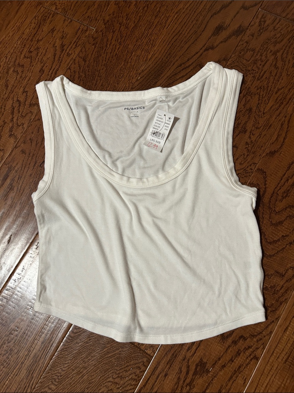 Pacsun NWT White Scoop Tank Crop Top